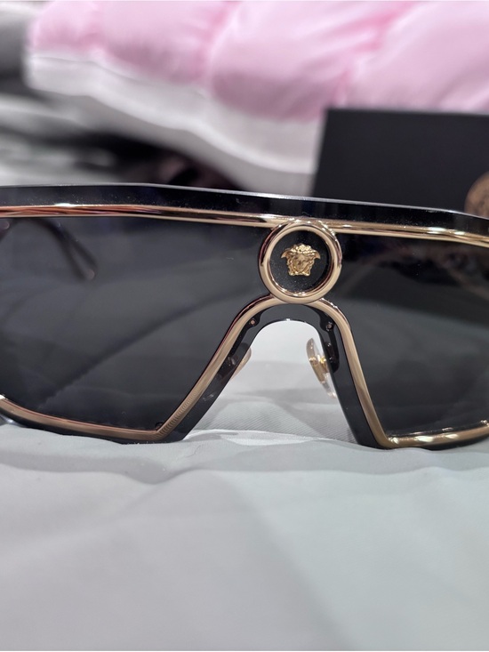 Versace Black Sunglasses with Gold Trim main image 8